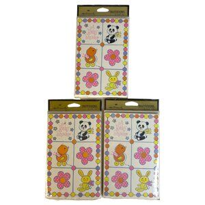 3 Hallmark Baby Shower Invitations 8 Packs Animal Design New Sealed Pink Yellow